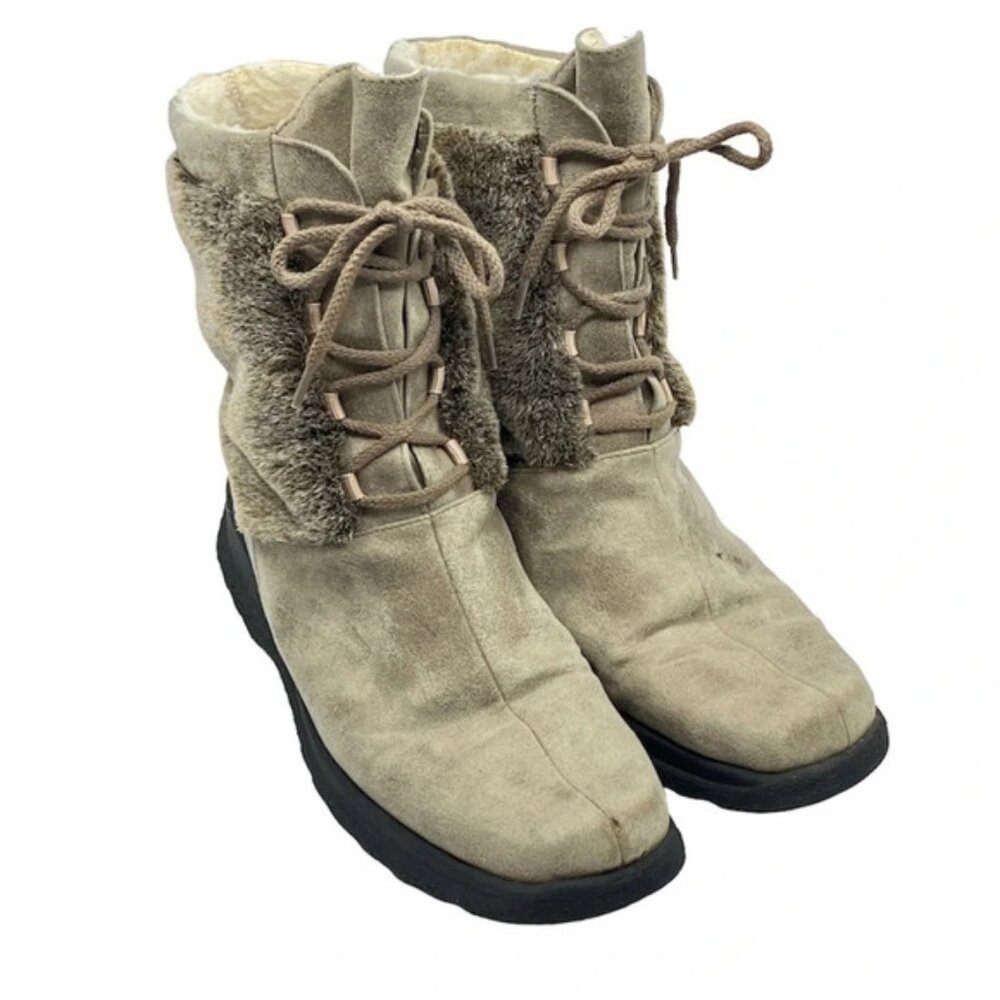 Rohde Sympatex Faux Fur Suede Winter Lace Up Comfort Boots
